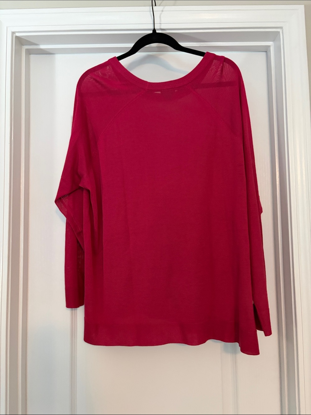 torrid Hot Pink Long Sleeve Lightweight Sweater - Picture 4 of 9